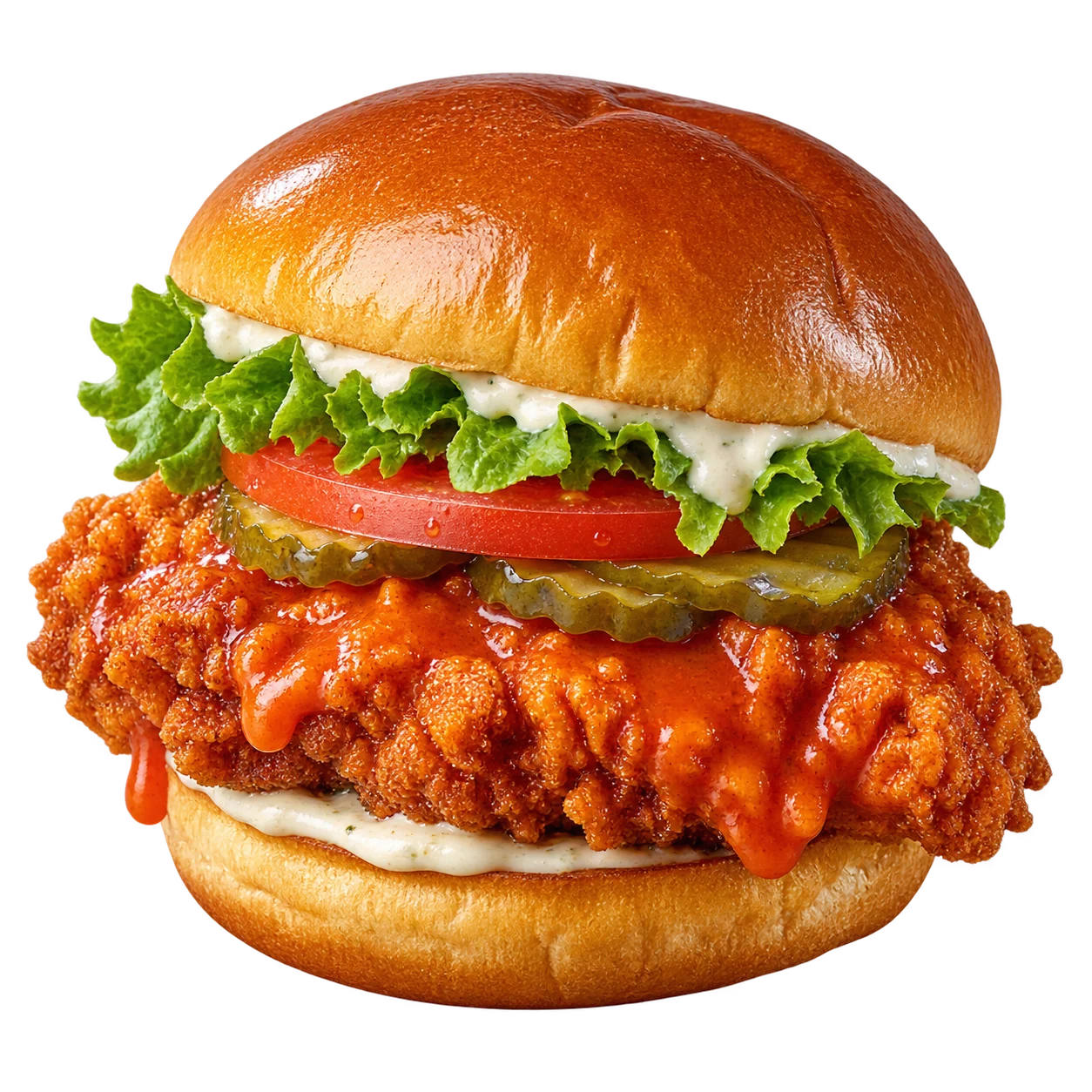 Crispy chicken sandwich — illustrative food image